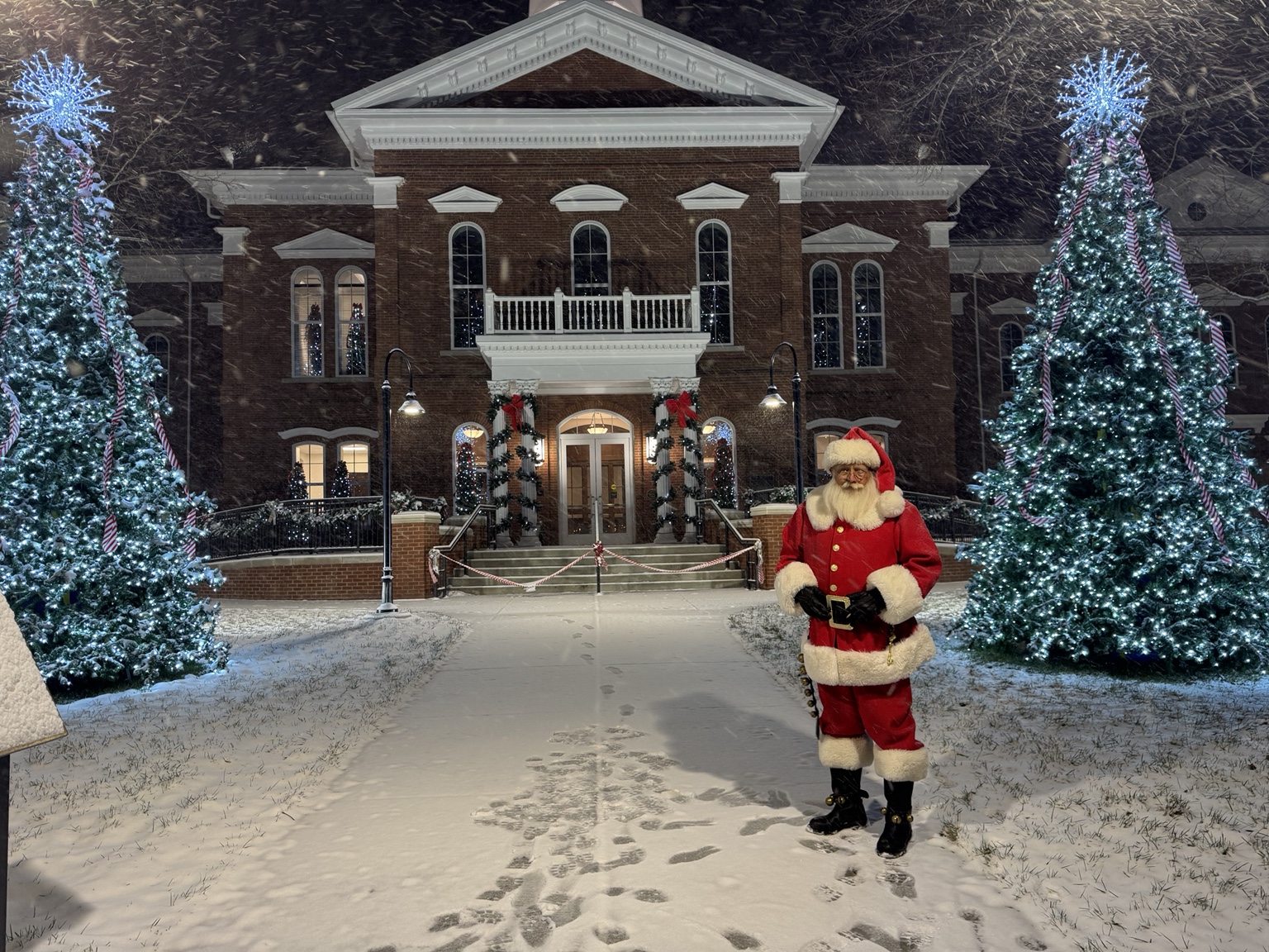 Santa Jim in a Christmas setting